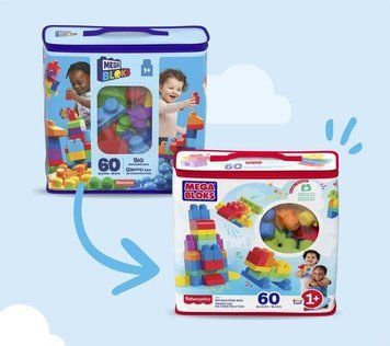 MEGA Bloks, Сумка, блоки, 60 елементів 4651637 фото