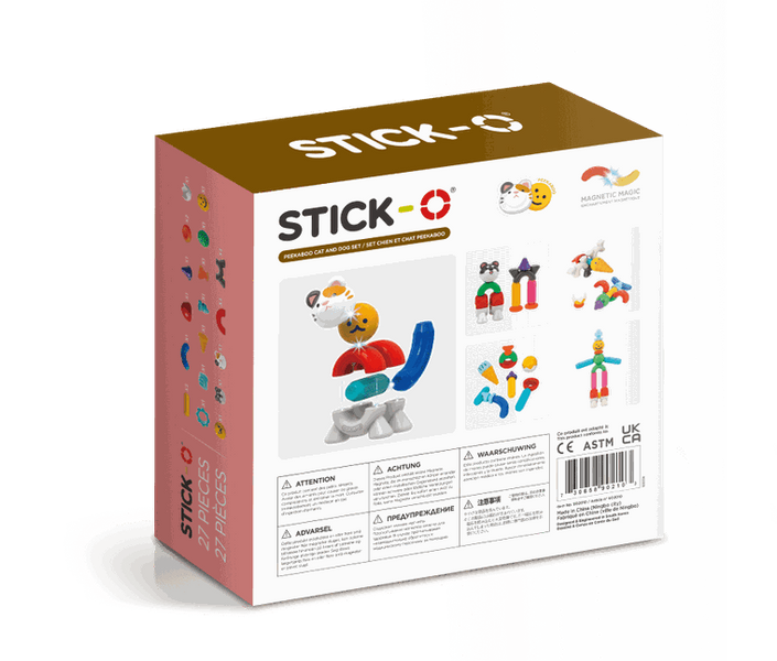 Stick-O, кошка и собака, магнитные блоки, 27 элементов 7641788 фото