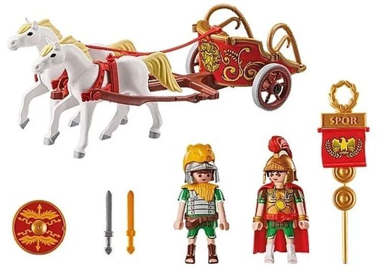 Playmobil, Asterix, Roman Chariot, 71543 7695933 фото