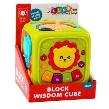 Lean Toys, интерактивный кубик для малышей, слева 8058421 фото