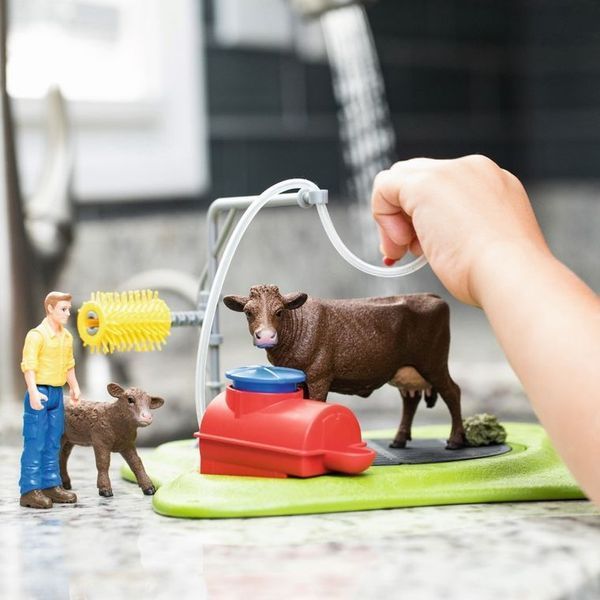 Schleich, Farm World, Happy Cors Wash, Set, 42529 7100244 фото