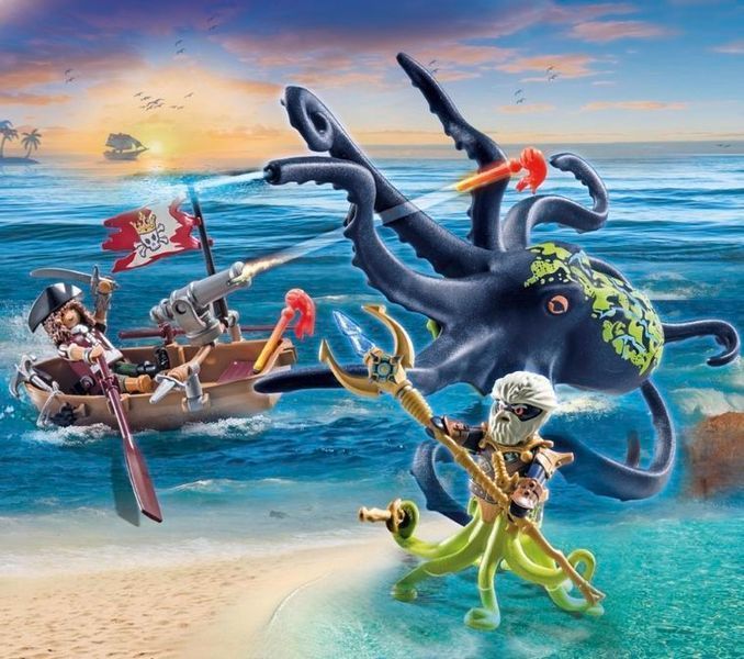 Playmobil, Pirates, сражаться с гигантским осьминогом, 71419 7690790 фото