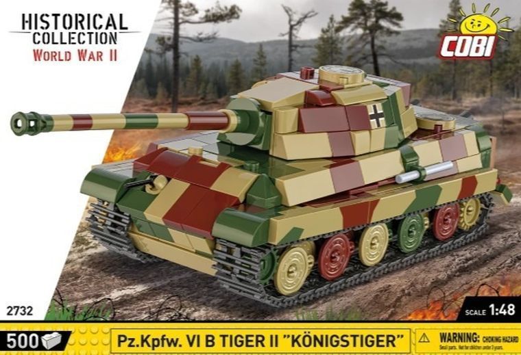 Cobi, історична колекція Другої світової війни, PZ.KPFW.VI B TIGER II K&ouml;nigstiger, блоки, 500 елементів 8043466 фото