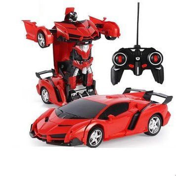 Lean Toys, Transformers, Racing Auto, 2IN1, дистанционно контролируемый, красный автомобиль 7516872 фото