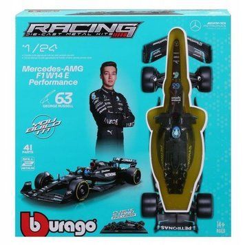 Ббураго, Гонки, Mercedes AMG Russell, Автомобиль F1, складная модель, 1:24 8178705 фото