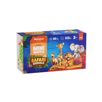Marioinex, Mini Waffle, животные саффари, строительные блоки, 50 элементов 7998790 фото