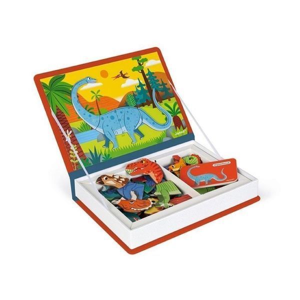 Janod, Magneti'book, динозаври, магнітна головоломка 6869641 фото