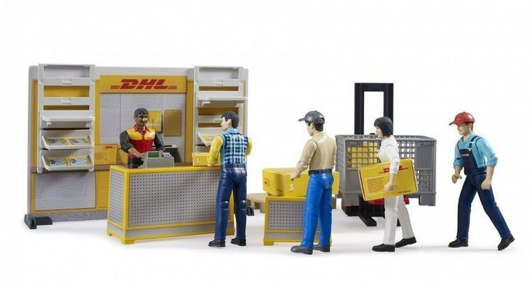 Брудер, логистический центр DHL, установлен с фигурками 7388618 фото