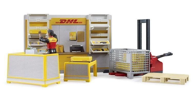 Брудер, логистический центр DHL, установлен с фигурками 7388618 фото