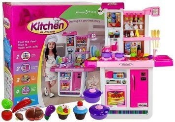 Худые игрушки, кухня, установка с аксессуарами, розовый 7778133 фото