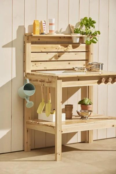 Kid's Concept, Kid's Hub, набор горшков и кастрюли, деревянная игрушка 7761259 фото