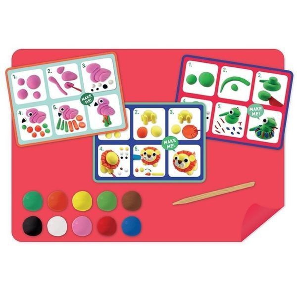 Floss & Rock, Clay & Play, Jungle, набір із самозаугінною глиною, 10 кольорами 8100667 фото