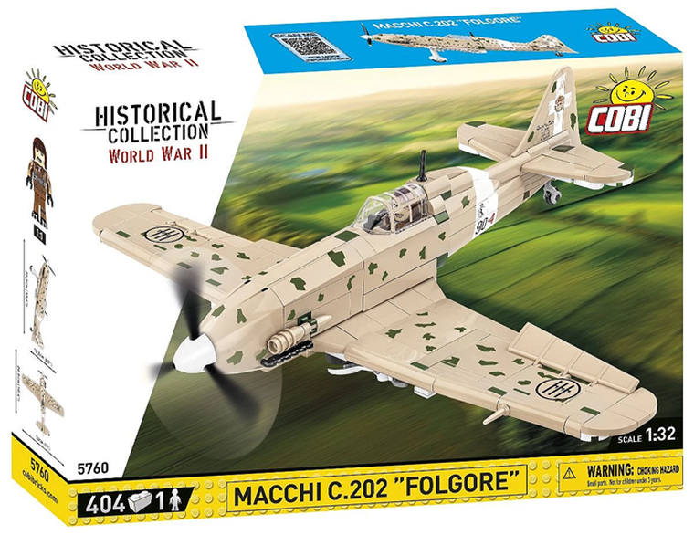 Cobi, історична колекція Другої світової війни, MacCHI C.202 "Фолгор", блоки, 404 елементи 7988089 фото