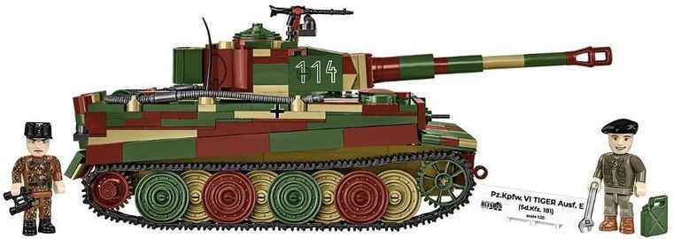 Cobi, історична колекція Другої світової війни, PZ.KPFW. VI TIGER AUSF. E, блоки, 870 елементів 7948190 фото