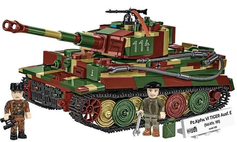 Cobi, історична колекція Другої світової війни, PZ.KPFW. VI TIGER AUSF. E, блоки, 870 елементів 7948190 фото