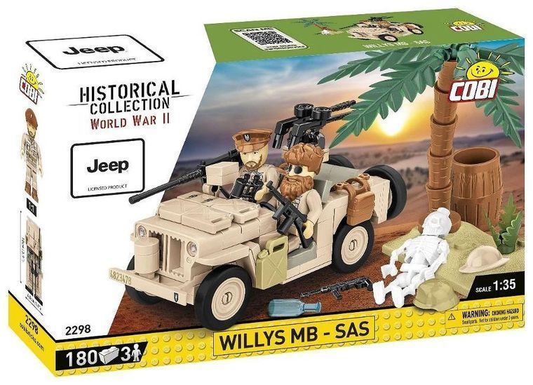 Cobi, Историческая коллекция Второй мировой войны, Willys MB SAS, блоки, 180 элементов 7988526 фото