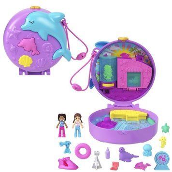 Polly Pocket, Delfina Aquarium, компактний набір із статуетками та аксесуарами 7827045 фото
