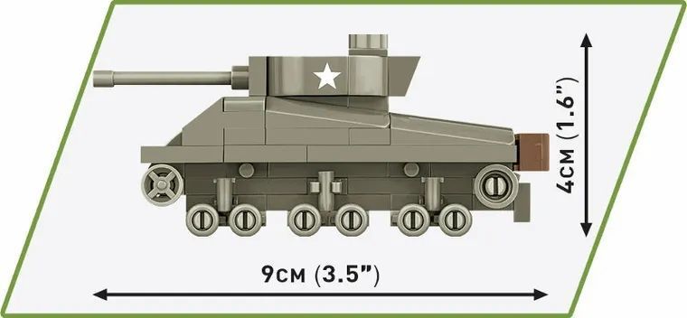 COBI, Историческая коллекция WWII, M4 Sherman, Blocks, 1: 72, 103 Элементы 7690548 фото