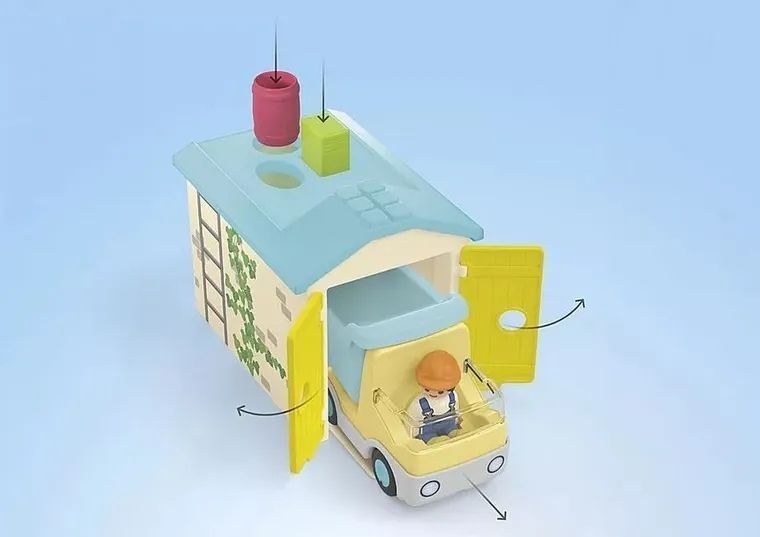 PlayMobil, Junior, вантажівка з гаражем із сортувальною функцією, 71686 7895488 фото