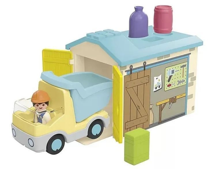 PlayMobil, Junior, вантажівка з гаражем із сортувальною функцією, 71686 7895488 фото