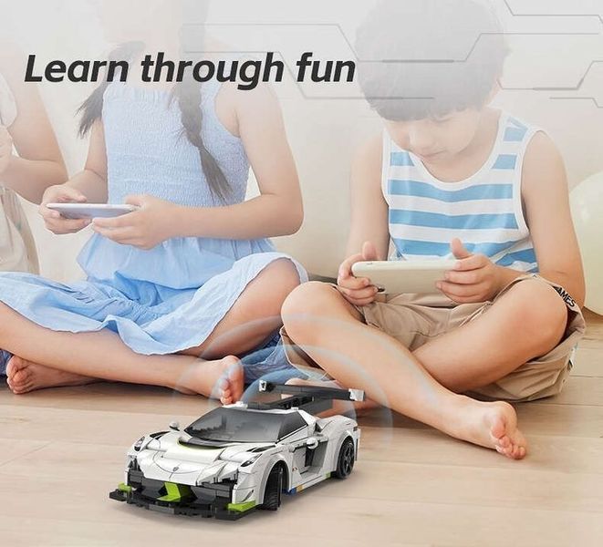 Cada, Fantasma Race Car, транспортное средство с дистанционно управляемым, двойной режим, белый, 1: 20, 22 см, 322 элементы 7780748 фото