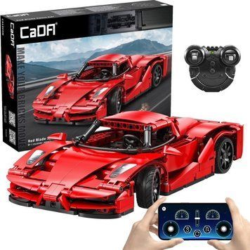 Cada, Red Blade Sport Car, удаленное управляемое транспортное средство, двойной режим, красный, 1: 14, 32 см, 405 элементов 7780749 фото
