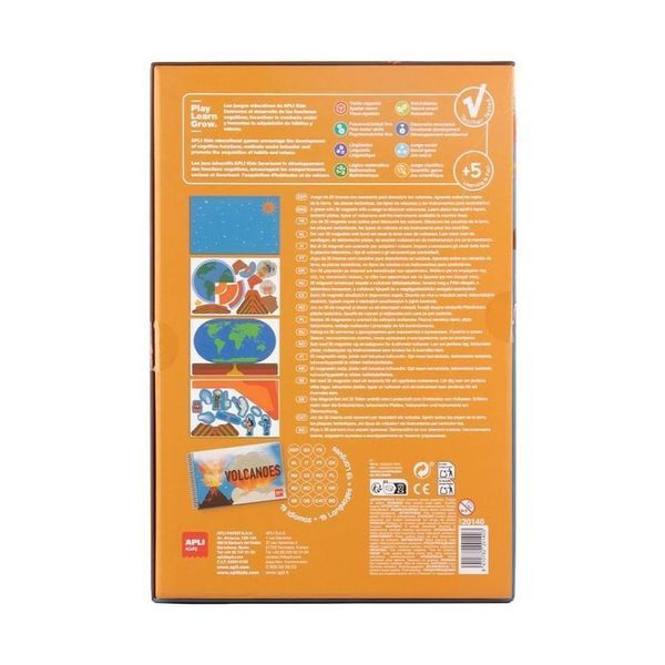 Apli Kids, вулкан, магнитная образовательная головоломка с буклетом 8107839 фото