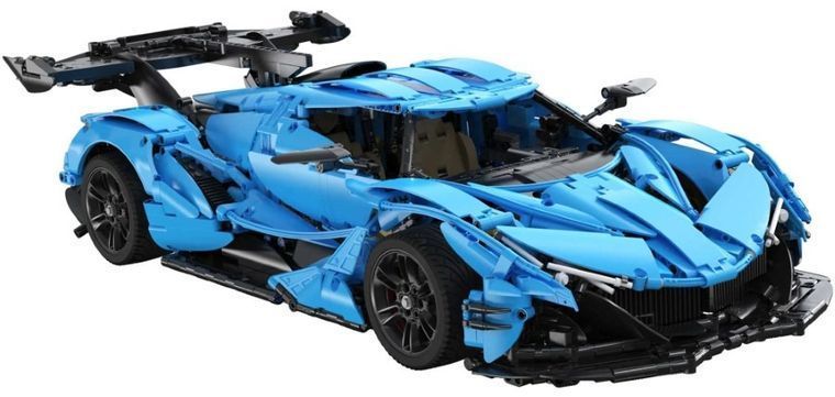 Cada, V12 Hypercar, гоночный автомобиль, синий, 1: 8, 60 см, 3865 элементов 7780755 фото