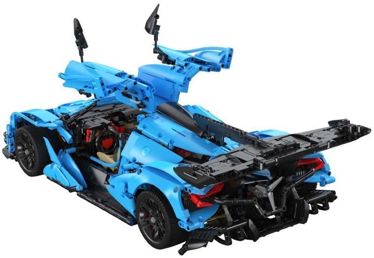 Cada, V12 Hypercar, гоночный автомобиль, синий, 1: 8, 60 см, 3865 элементов 7780755 фото