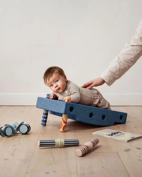 Modu, Baby Activity Set, набор блоков активации с функцией катания, Deep Blue/Sky Blue 7869672 фото