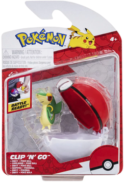 Pokemon, Clip'n'n, Pokeball Set із статуеткою Snivy 7511234 фото