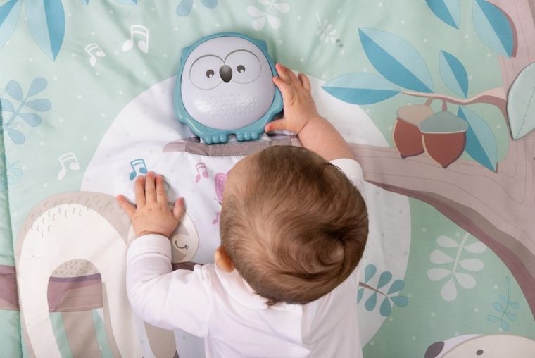 Chicco, First Dreams, Relax & Play Mat, интерактивный коврик 2в1 со светом и мелодиями, сова 7869711 фото