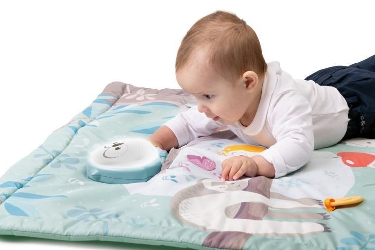Chicco, First Dreams, Relax & Play Mat, интерактивный коврик 2в1 со светом и мелодиями, сова 7869711 фото