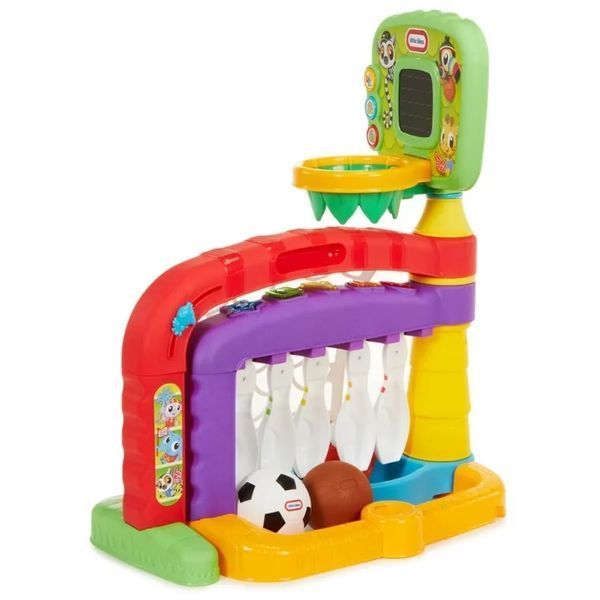 Little Tikes, Спортивный центр 3в1, ворота, корзина, боулинг 6141358 фото