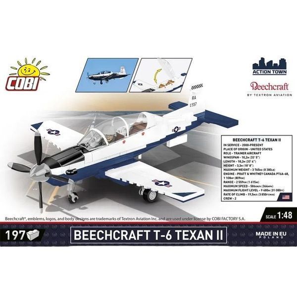 Cobi, Action Town, Beechcraft T-6 Texan II, блоки, 197 елементів 8042590 фото