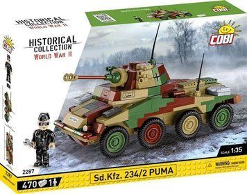 Cobi, Историческая коллекция, Вторая мировая война, Sd.kfz 234/2 Puma, 1: 35, блоки, 470 элементов 7667753 фото