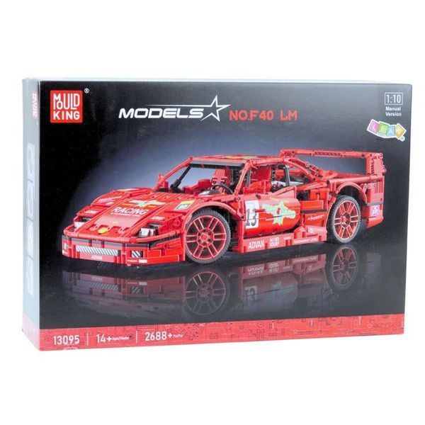 Lean Toys, строительные блоки, Red Racing Car, 1: 10, 2688 Элементы 8114744 фото