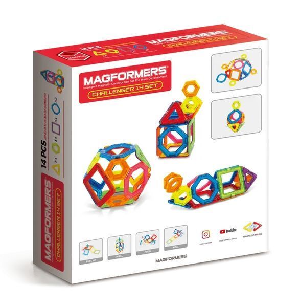 Magformers, Challenger, Magnetic Blocks, 14 элементов 7641784 фото