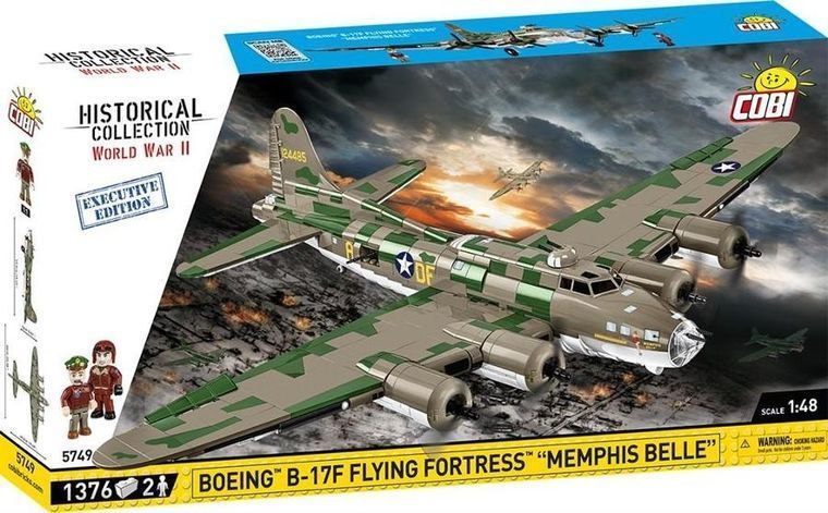 Кобі, історична колекція Другої світової війни, Боїнг B-17F Літаюча фортеця, блоки, 1376 елементи 8010063 фото