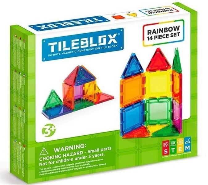 Tileleblox, веселка, магнітні блоки, 14 елементів 7914173 фото