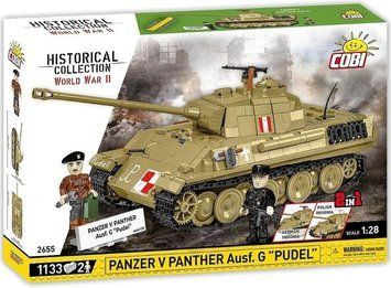 Кобі, історична колекція Другої світової війни, Panzer v Panther AUSF. G, блоки, 1133 елементи 7975639 фото