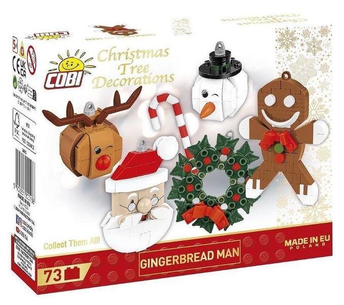Cobi, Gingerbread Man, рождественская декора, блоки, 73 элемента 8010078 фото