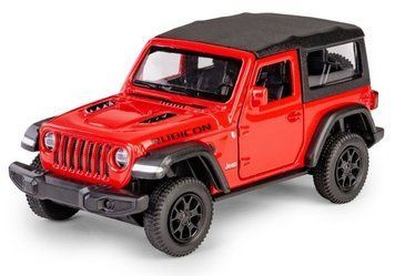 Даффи, RMZ City, Jeep Wrangler Rubicon 2021 Soft Top, автомобиль, металлическая модель, красный, 1:32 7648729 фото