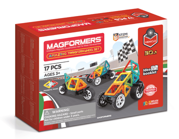 Magformers, удивительный набор колес, магнитные блоки, 17 элементов 7641787 фото