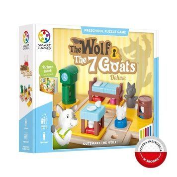 Smart Games, Wolf & The Goats Deluxe, англійська версія, гра головоломки 8031527 фото