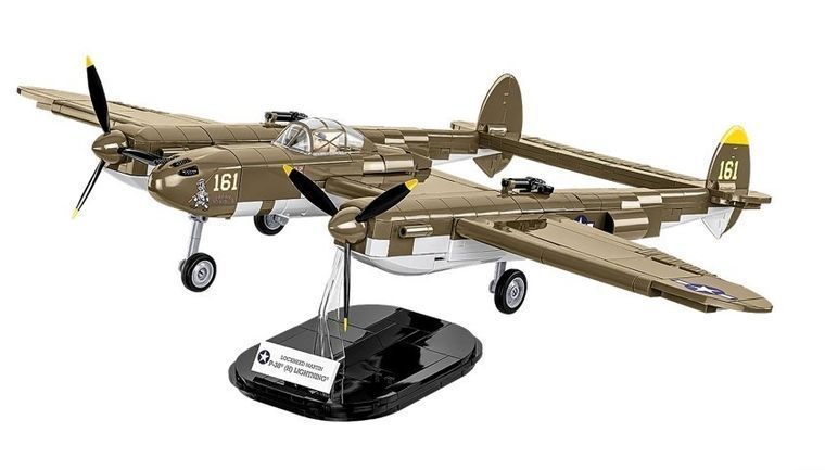 Cobi, історична колекція Другої світової війни, Lockheed (R) P-38H Блискавка, блоки, 652 елементи 8063909 фото