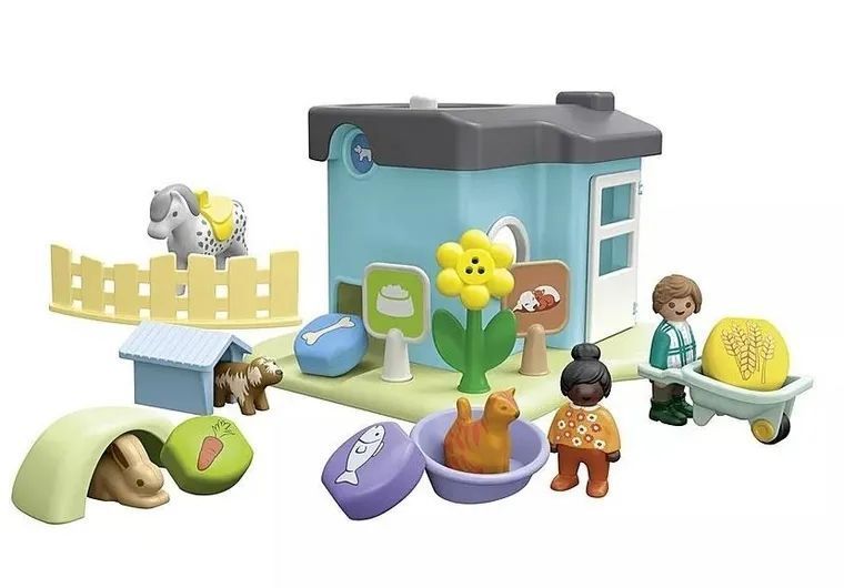 Playmobil, Junior, Animal Hotel с диспенсером с едой, 71690 7857489 фото