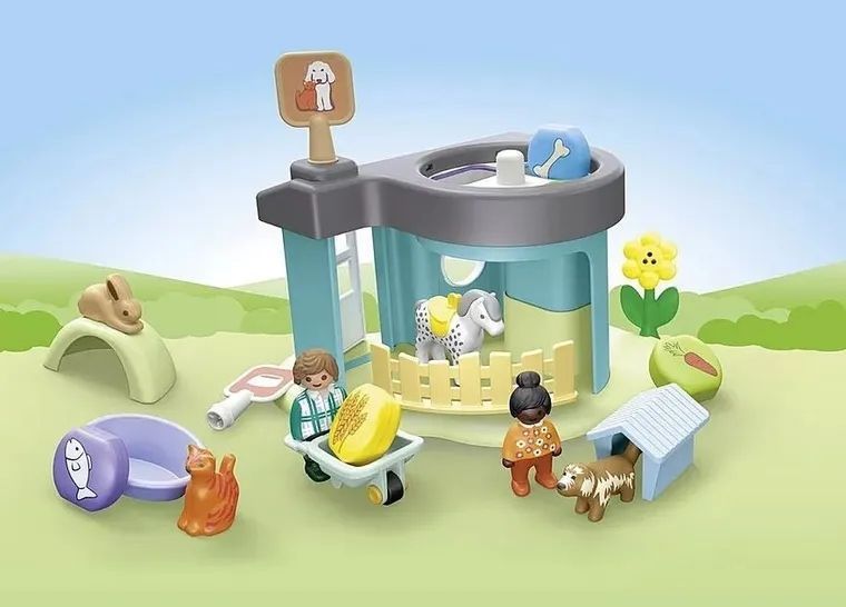 Playmobil, Junior, Animal Hotel с диспенсером с едой, 71690 7857489 фото