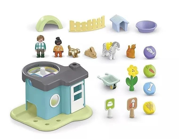 Playmobil, Junior, Animal Hotel с диспенсером с едой, 71690 7857489 фото