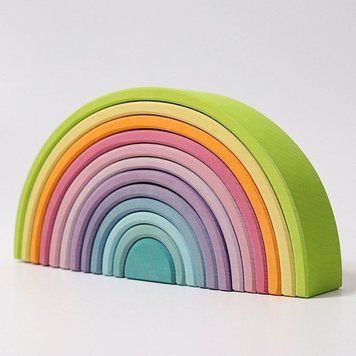 Grimm's, Rainbow, деревянная, пастельная игрушка, 12-элементный, 3+ 7498369 фото